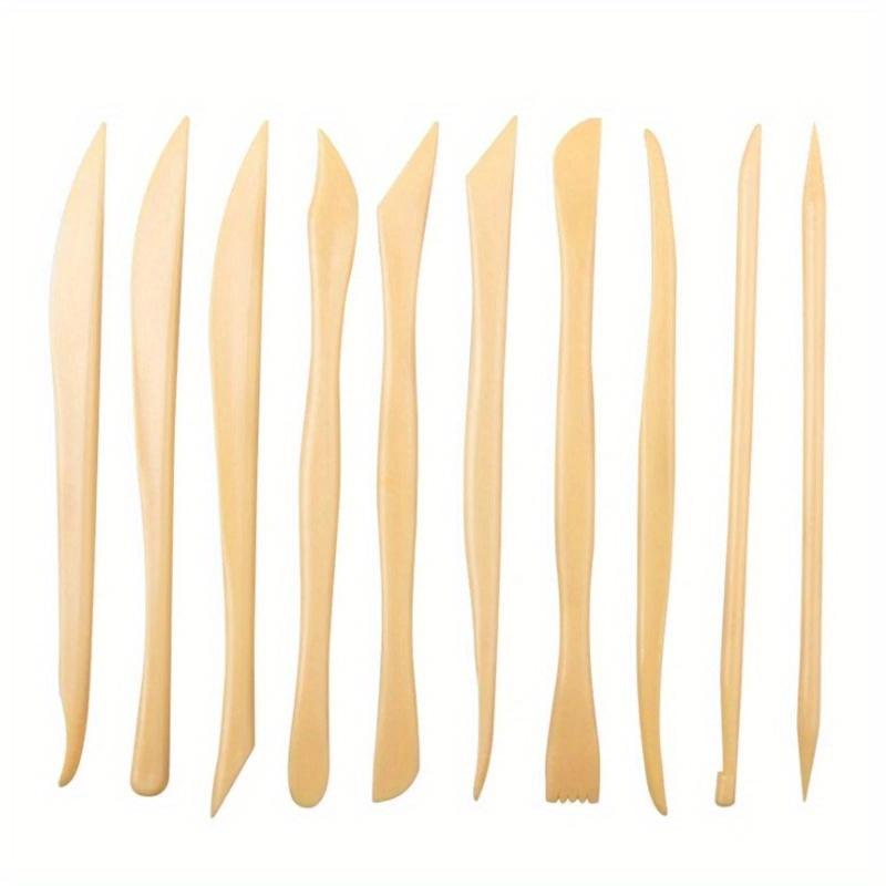 10 PCS Clay Sculpture Tool Set Carving DIY Wooden Pottery Ceramic Tools for Lovers DIY Art Craft Shaping Clay Accessories