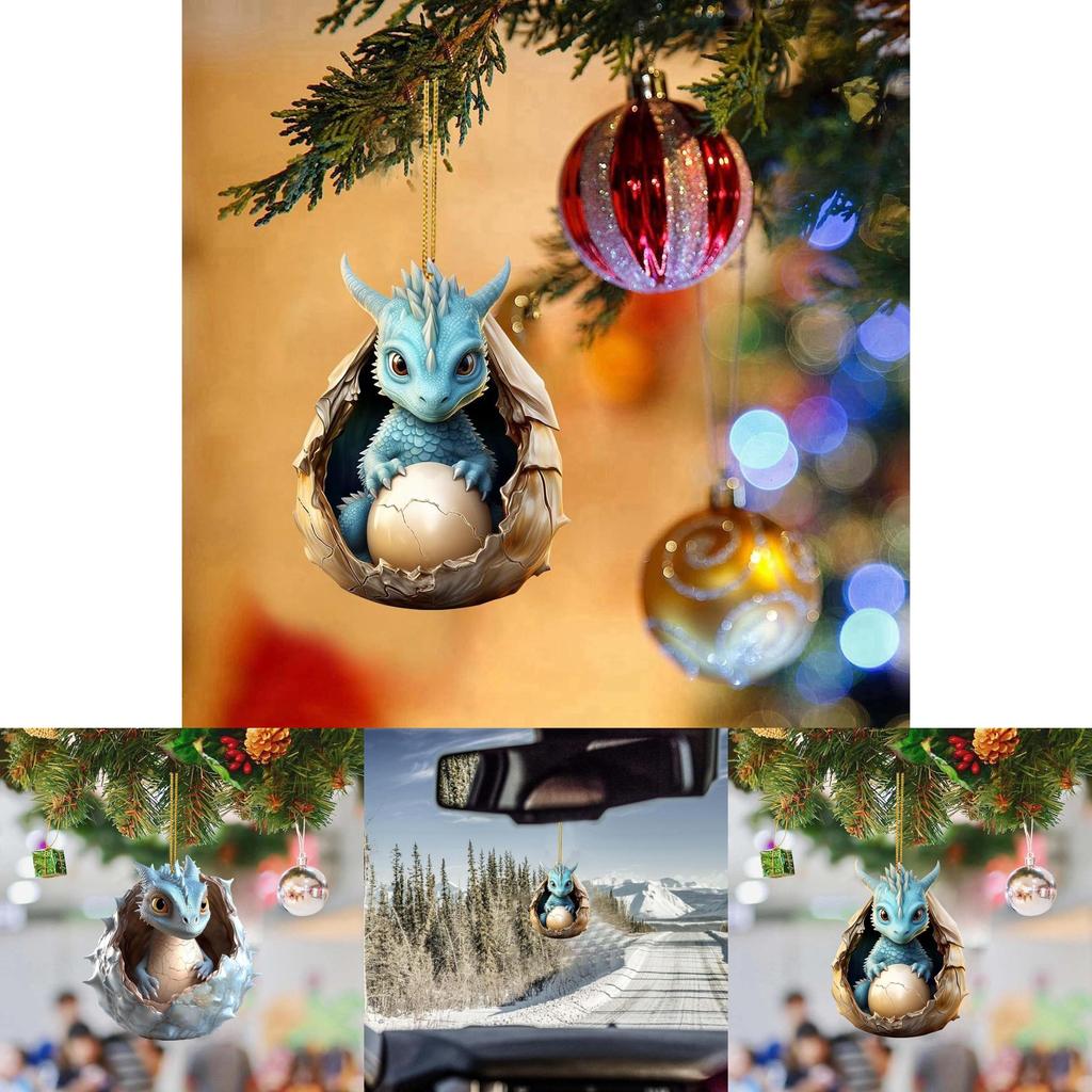 Adorable Cartoon Dragon Baby Christmas Ornament For Festive Family Decoration