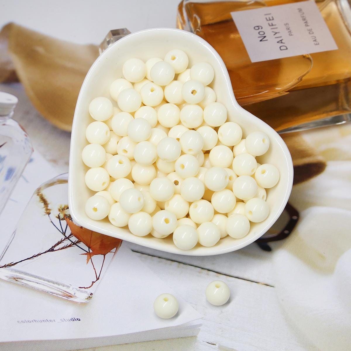 

Акриловые круглые бусины - однотонные конфетные цвета для самостоятельного изготовления украшений и поделок 10mm diameter, 2mm hole, 50 pieces