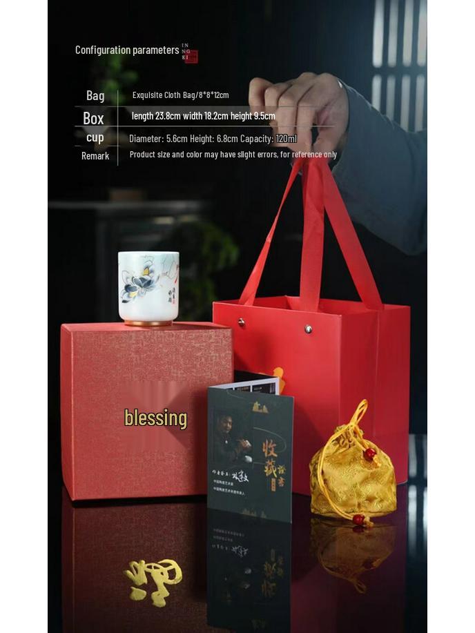 

Sheep Fat Jade White Porcelain Master Tea Cup