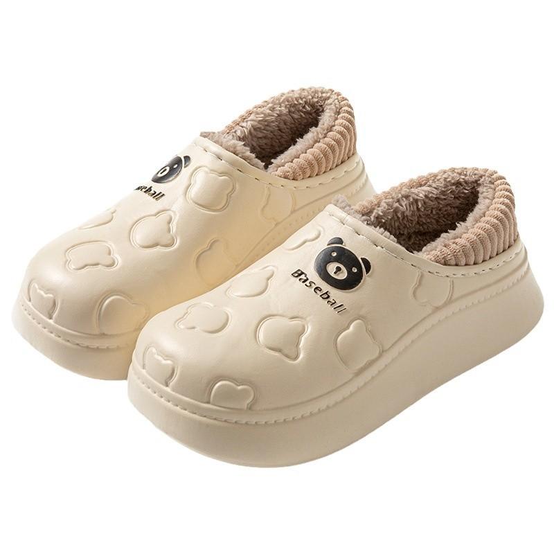 EVA bag and slippers autumn and winter thick-bottomed velvet warm waterproof and non-slip cotton drag men
