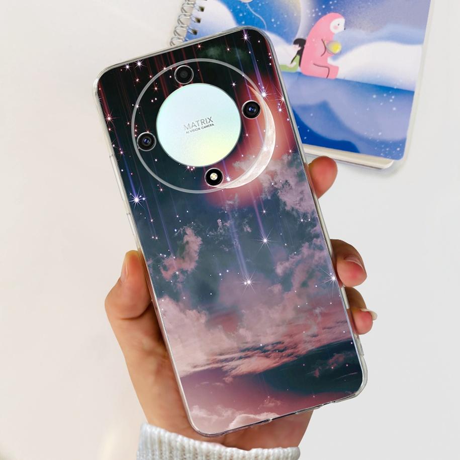 For Honor X9b 5G Case 2023 Fashion Flower Clear Silicone Soft Back Cover For Honor X9a RMO-NX1 Funda HonorX9 X 9 X 9B X 9A Coque