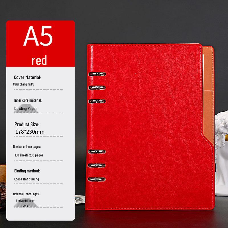 A5 Hollow-Out Loose-Leaf PU Notebook with Custom Logo Option