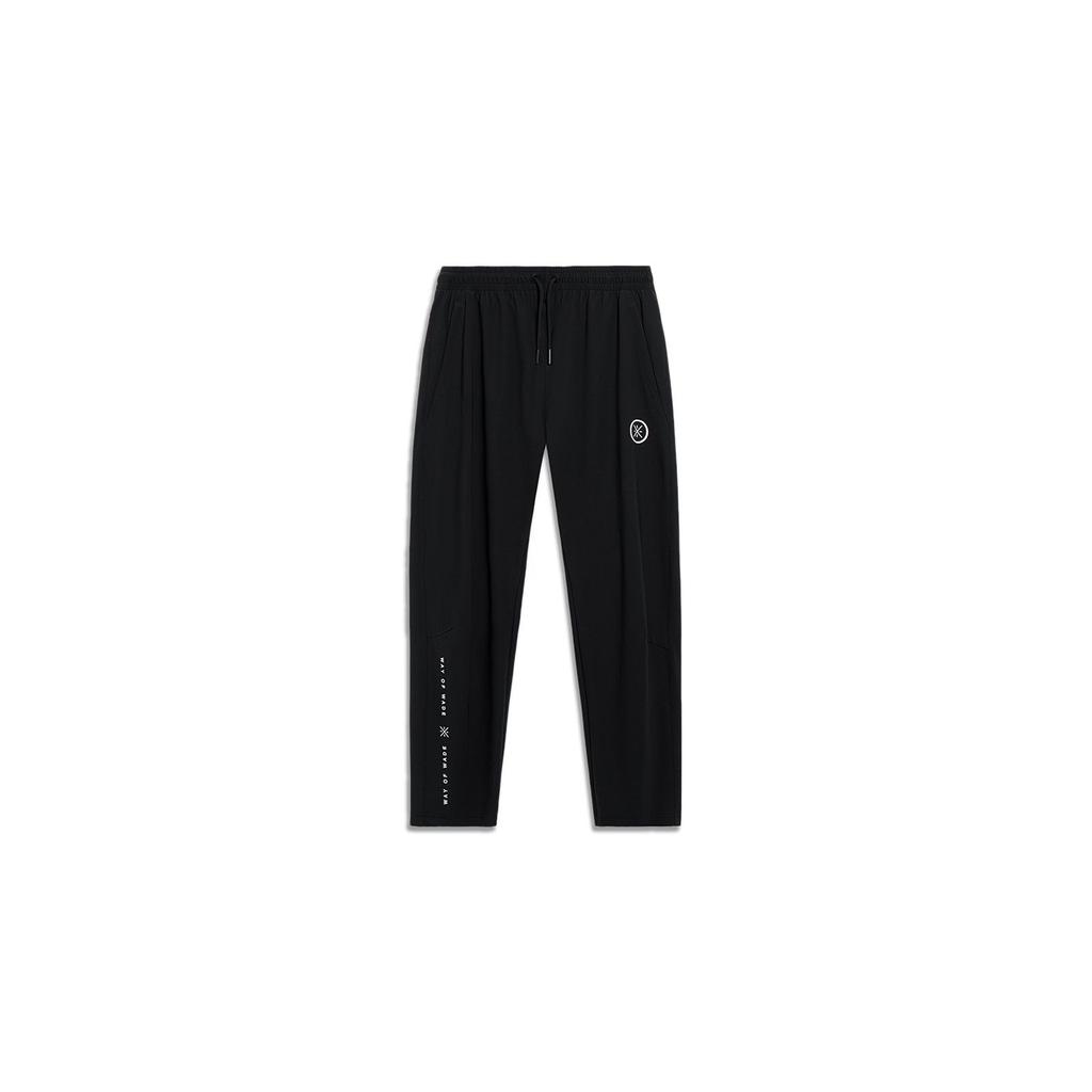 Li-Ning Wade Series Logo Print Sun Protection Cooling Straight-Leg Knit Sports Pants Men Bottoms Black AKYT231-1