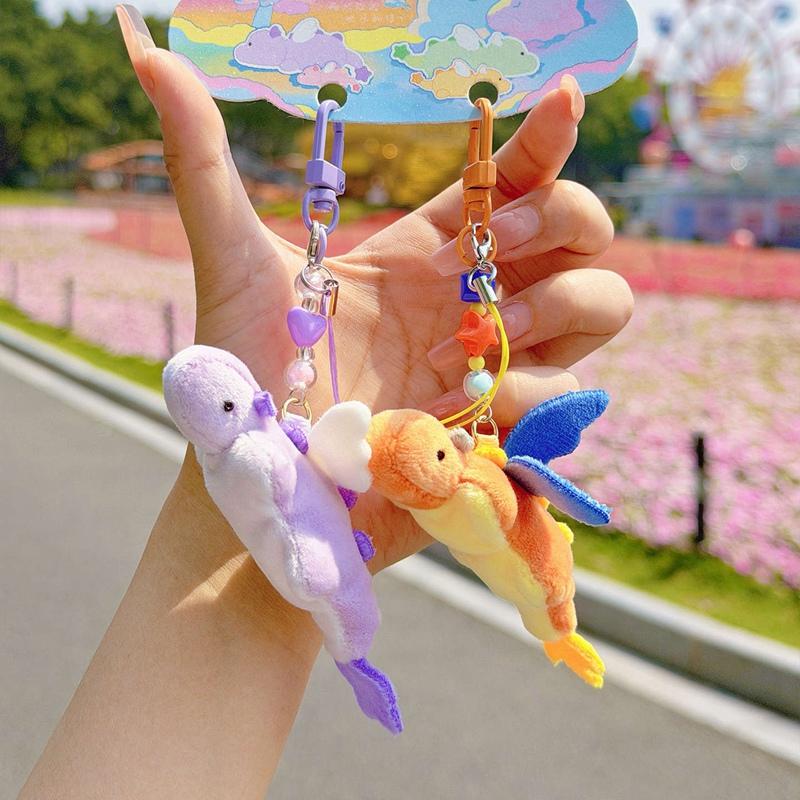 A Pair of Sky Dream Dragon/Flying Dragon Plush Hanging Toys Multicolor Dinosaur Soft Stuffed Dolls Decorative Gift