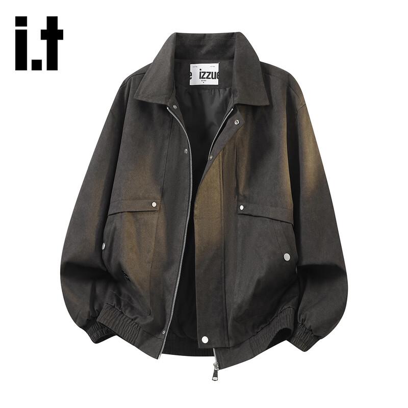 izzue Men's Loose Casual Lapel Jacket