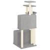 Scratching Post with Sisal Scratching Posts Light Grey 122 cm