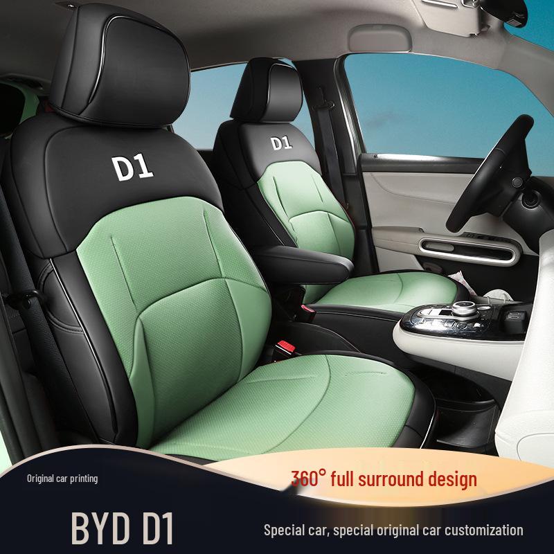 BYD D1 Car Seat Covers: 5-Piece Set, Original Texture, Wear-Resistant Leather, All-Season, Full Coverage.