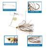 1PCS Rotating Metal Fishing Lure Five-color Composite Rotating Sequin 10.5g Perch Catfish Bait Light Sea Fishing Fishing Gear