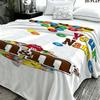 1PC M&M's Custom Name Patterned Flannel Blanket Suitable For All Seasons for Home Decor Warmth and Comfort Gifts Holiday Present