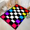 Colorful Checkerboard Pattern Rug Design - Non-slip rug suitable for living room and bedroom sofas.