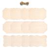 12Pieces Unfinished Wood Plaques with Rope Unfinished Hanging Wood Signs for Wood Burning DIY Painting Crafts 3 Designs