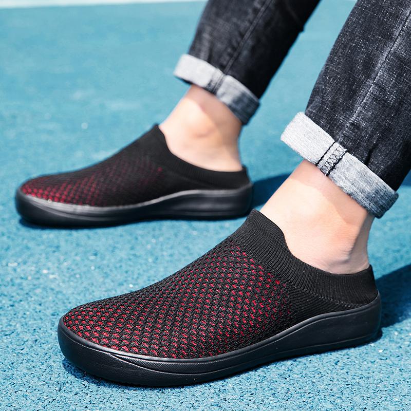 Men Slippers Wide Barefoot Summer Breathable Home Indoor Slippers Men Flats Thick Bottom Light Slides Fashion Walking Shoes