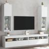VidaXL Meubles TV avec Lumières LED 2 pcs, Armoires de Télévision Murales, Meubles Télé avec Rangement Salon Salle de 837016