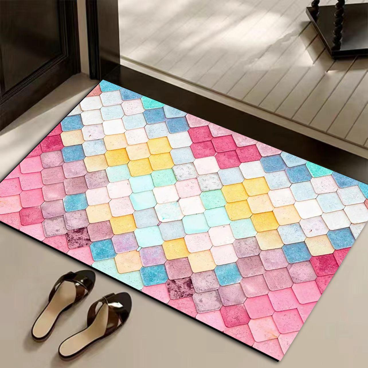 Badezimmerbodenmatte, Kieselgur, stark saugfähige Matte, schnell trocknende, rutschfeste Fußmatte vor der Badezimmertür 40X60cm 15.7X23.6in