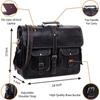 Men's Genuine Vintage Leather Messenger Shoulder Laptop Bag Briefcase Black