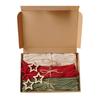 Cotton Rope Christmas Hanging Ornament Bohemia Hand Woven Wall Hanging Decoration with Wood Beads for Christmas Home Door