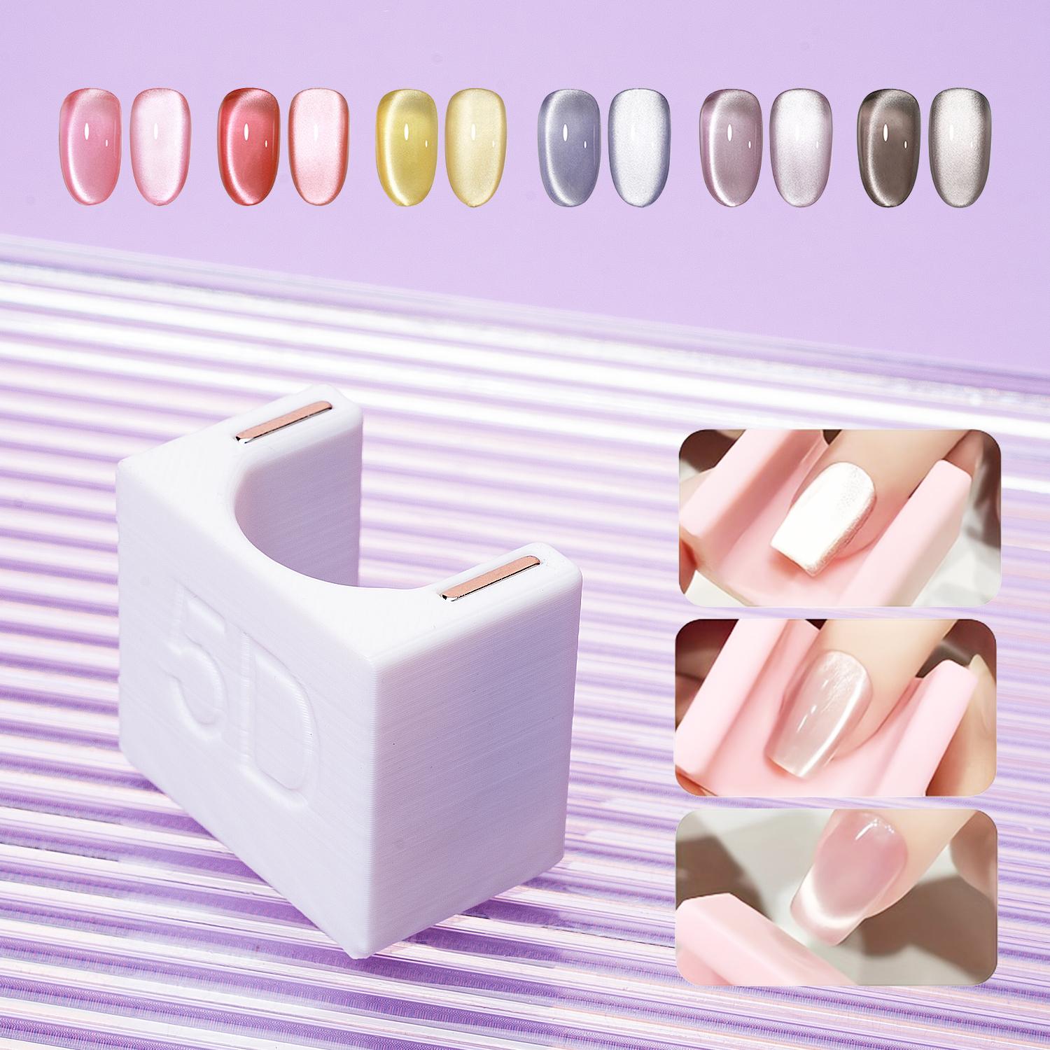 

5D Cat Eye Nail Magnet Tool With Non-Slip Finger Rest Strong Magnetic Stick For UV Gel Polish DIY Salon Manicure Supplies