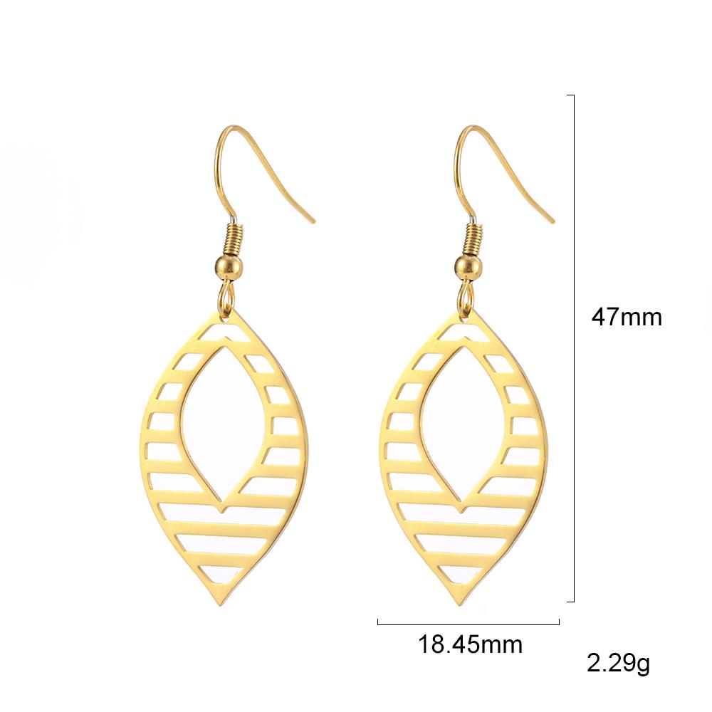 Bohemian Vintage Women Earrings Jewelry Stainless Steel Black Golden Slivery Geometric Drop Earring Gift