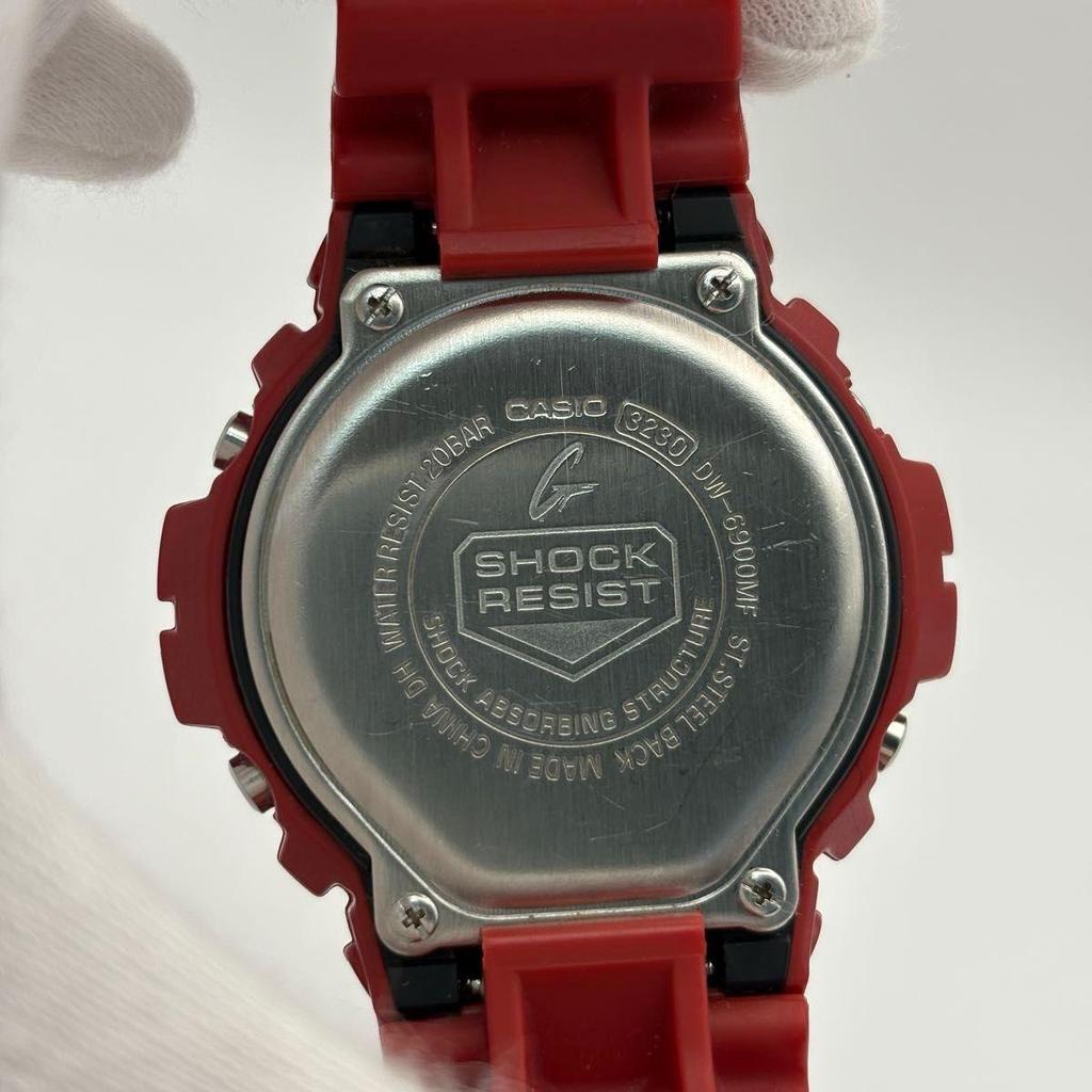 Used Good Condition G-SHOCK DW-6900MF-4 Red Rare Casio Crazy Metallic