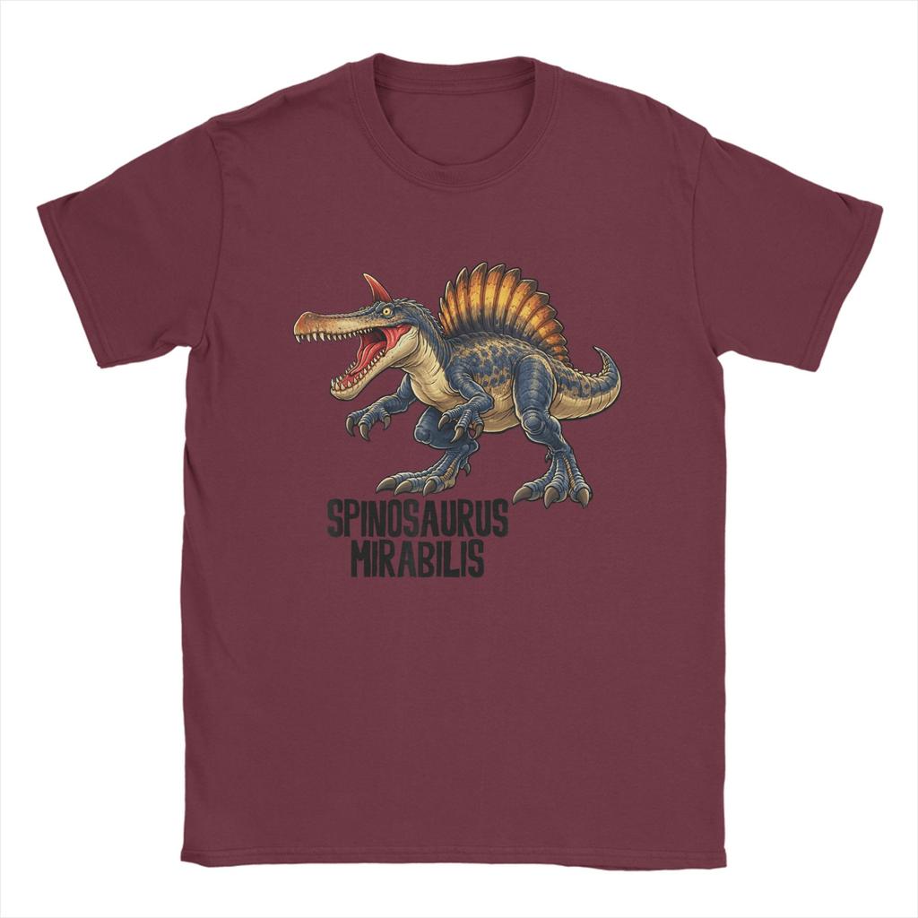Spinosaurus Mirabilis Dinosaur Paleontology Unisexs T Shirts Casual Tees Short Sleeve Crew Neck TShirt Graphic Clothes