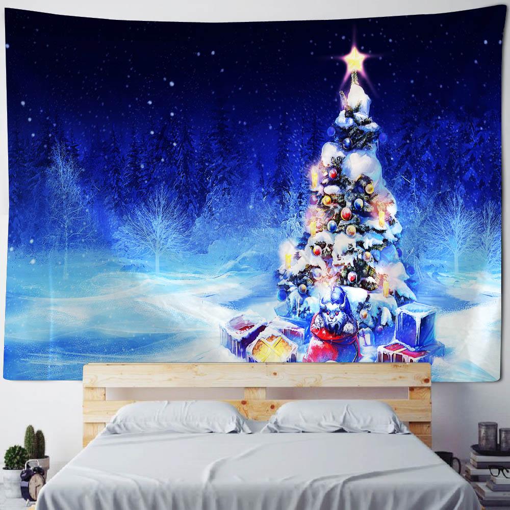 Рождественский декоративный настенный гобелен в сочельник — фото 4