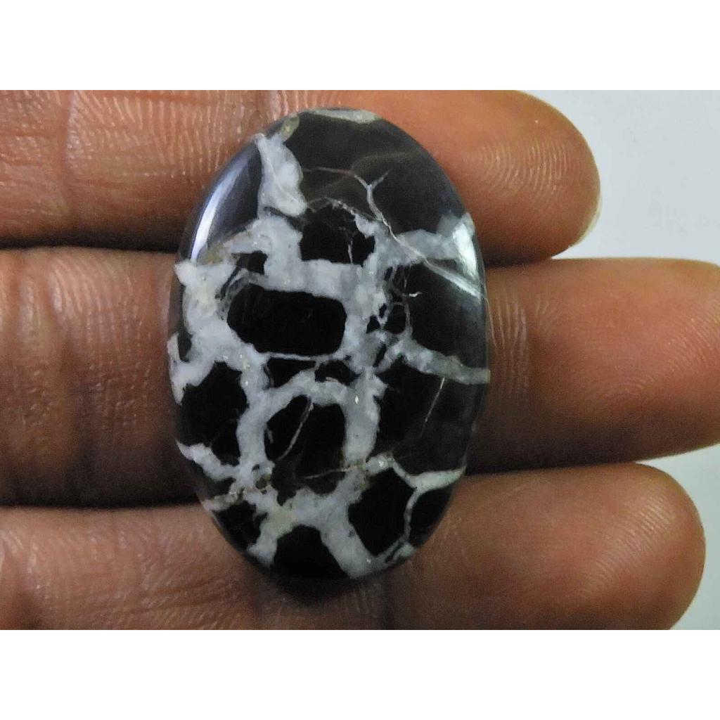 34Cts Natural Septarian Gronate Oval Crystal Cabochon Loose Gemstone 21X31MM SK-2333