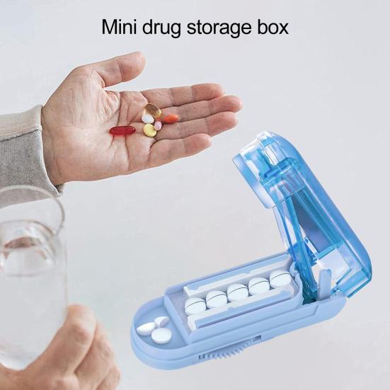 Pill Cutter Medicine Splitter with Sharp Blade Adjustable Design Compact Portable