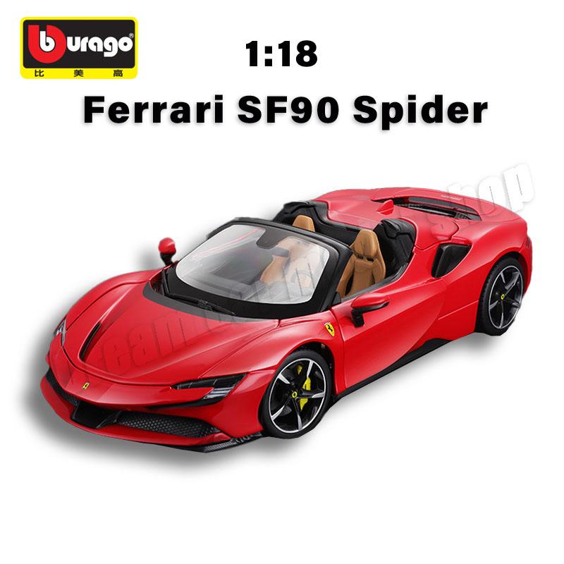 1:18 Bburago Ferrari Series Alloy Car Collectible Model New Style Ferrari SF90 XX Stradale Die-cast Miniature Cars Model Toys
