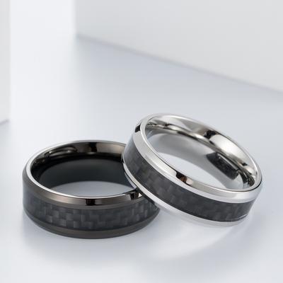 Titanstahl Kohlefaser Ring Herren Trendiges Neues Produkt Schmuckzubehör