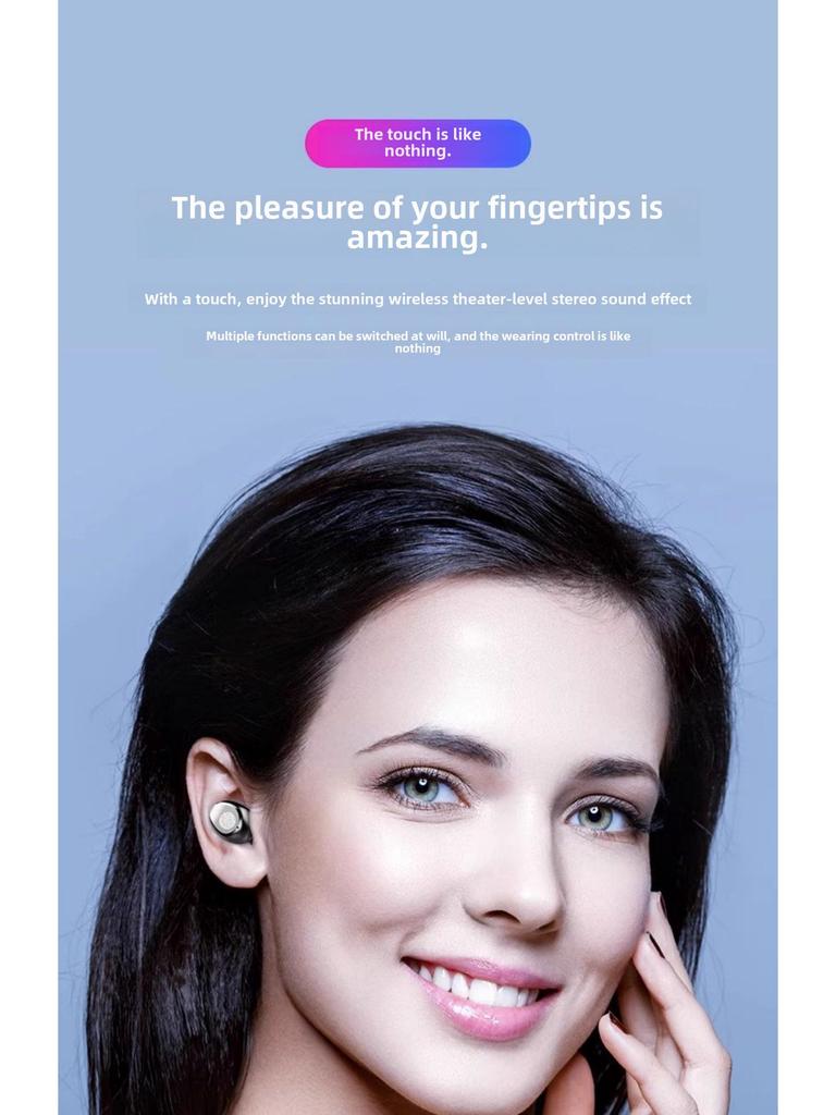 Auriculares Inalámbricos Bluetooth F9 con Reducción de Ruido: Diseño dual in-ear para deportes, música, juegos y rendimiento de baja latencia
