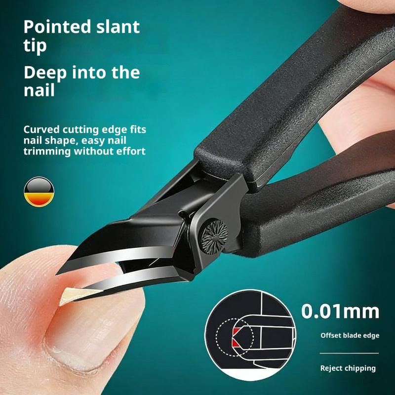 Super Fine Slanted Pointed Nail Clipper Anti-Splash Toenail Clipper For Ingrown Thick Toenail Pliers Scissors Care Tools