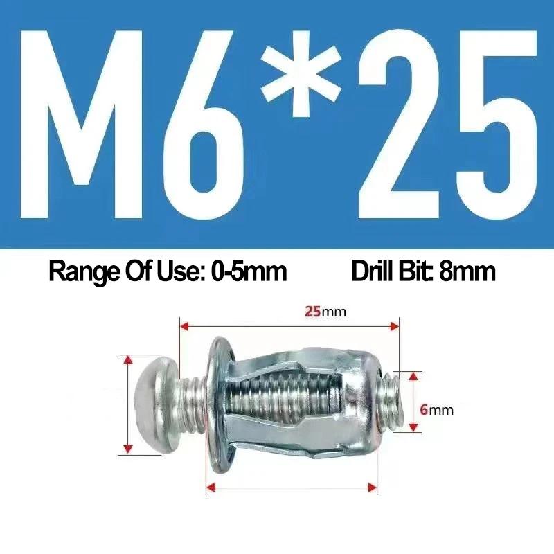 Petal Screw Jack Nuts Screw Anchors Petal Expansion Plugs for Curtain Expansion Clamp Petal Rivet Lock Bolt Board Wall Fasteners