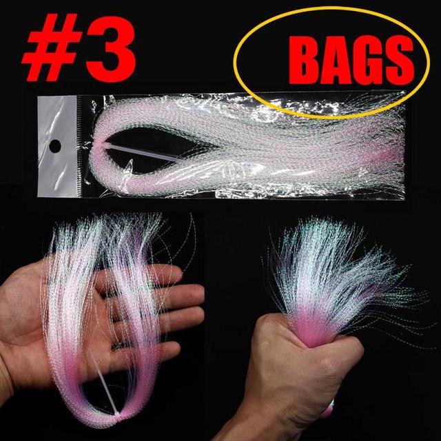 UV Spiral Bright Silk Feather Hook Tying Material for Sea Fishing