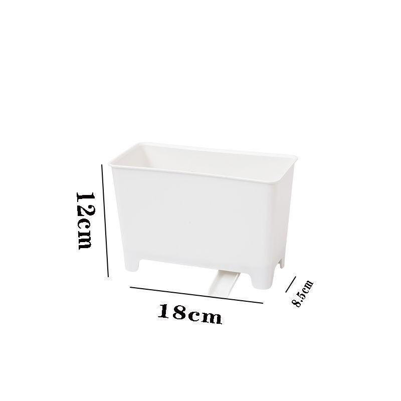 White Plastic Kitchen Sink Food Waste Collector Self Drain Spout Easy Clean For Home Kitchen Use