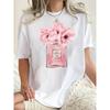 T-shirt da Donna alla Moda con Stampa Floreale e Profumo - Taglia Europea, Maniche Corte Casual, Comodo Top Estivo, Lavabile in Lavatrice