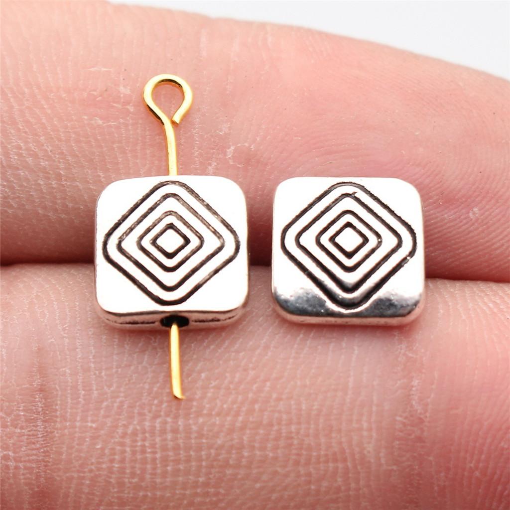 Geometric Small-Hole Spacer Beads Mini Antique Bronze Zinc Alloy Jewelry Making Fix Bead Position Style Bead Spacers