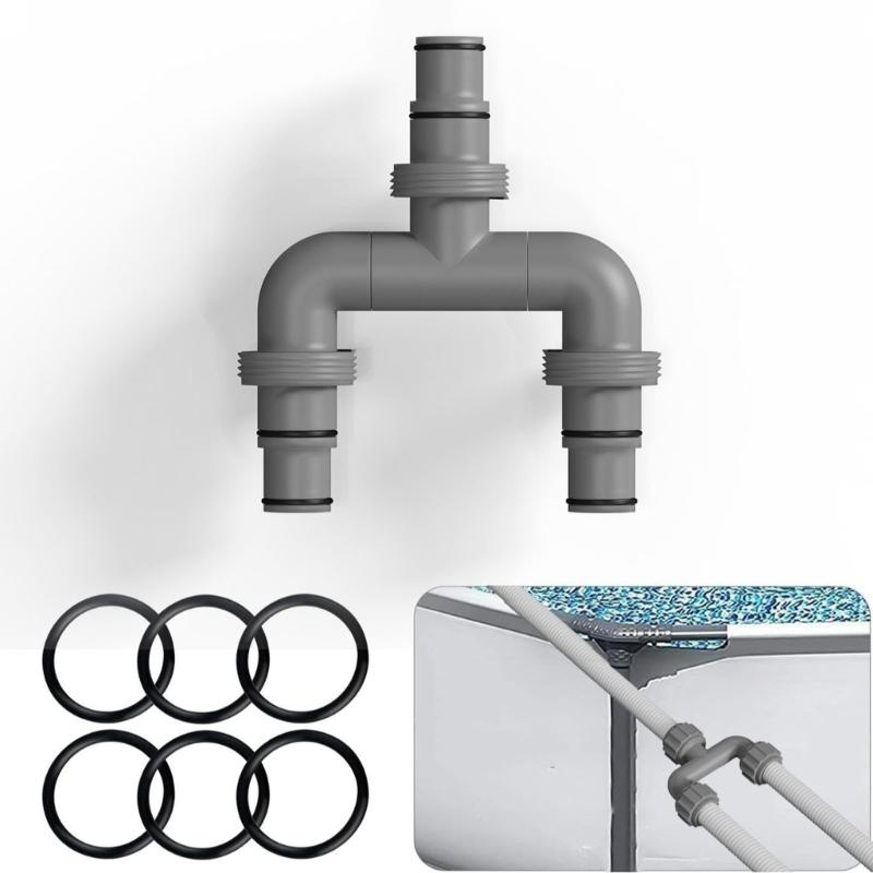 Leakproof Interconnecting Coupler with Rubber O Rings Pool Hose Replacement Adapter for Home Outdoor Swimming Pool