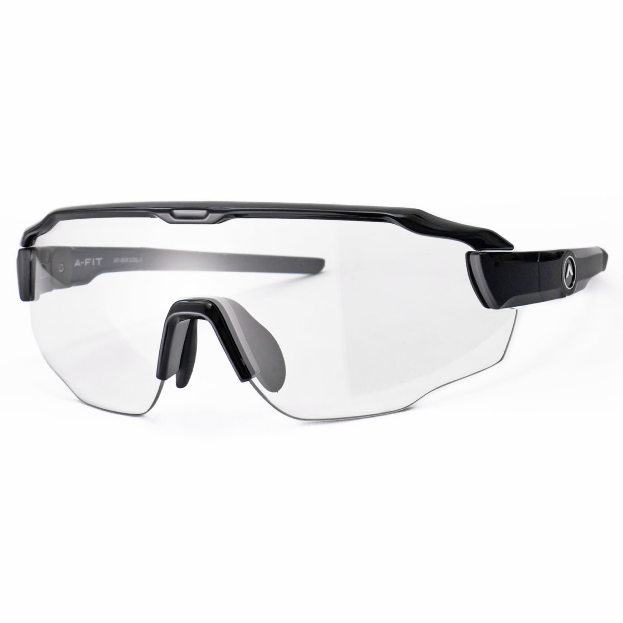 

FIT MASTER Sports Sunglasses Find Your Perfect Fit Black with Clear Lens A-Fit Men s Half-Rim - - Anti-Fog (AF-808-C1-CRAF-S)