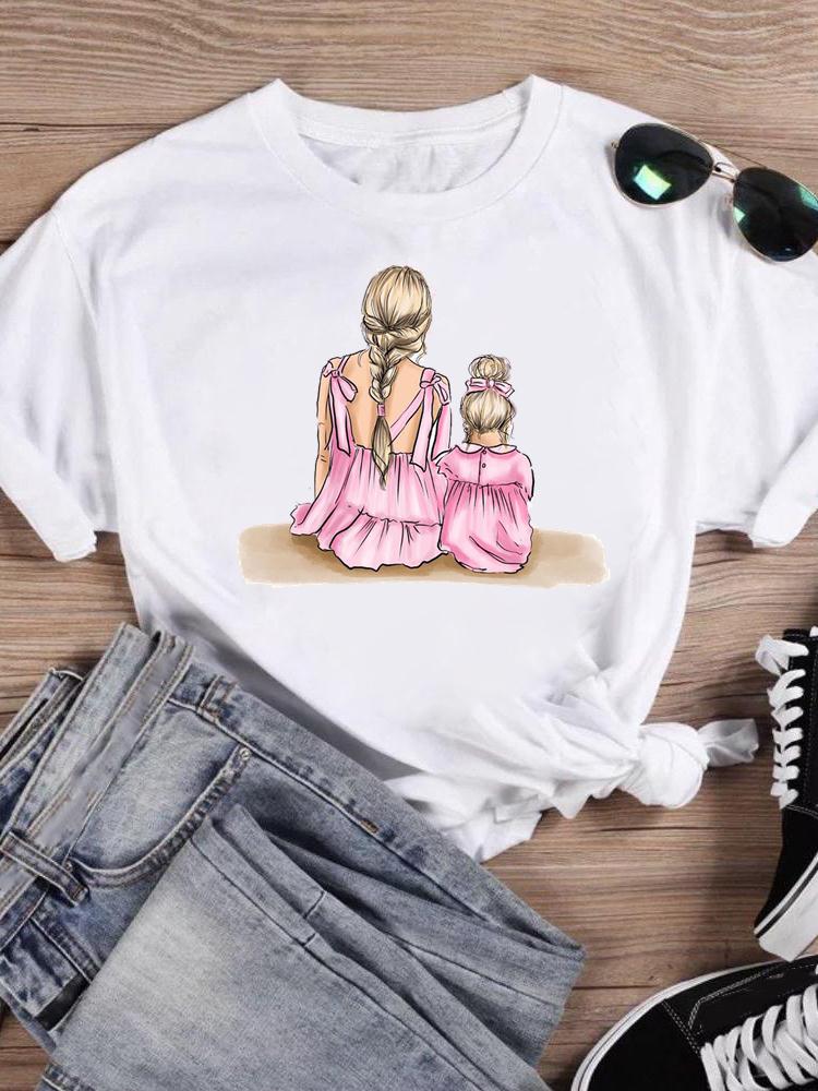 

Son Love Sweet Love Mom Mama Short Sleeve T Shirt Graphic Tee Women Clothing Female Top Fashion Print Tshirts Summer T-Shirt 4XL