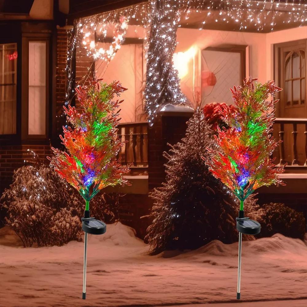 Colourful Solar Pine Tree Lights, Outdoor Solar Christmas Holiday Decoration Lawn Lights, Garden Access Landscape Lights