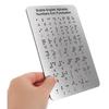 Efficient Braille Alphabet Board Aluminum Tactile Letter Number Panel  Blind Children Learning
