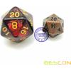 Bescon 10MM Mini Solid Metal Dice Set Antique Copper, Mini Metallic Polyhedral D&D RPG Miniature Dice 7-Sets