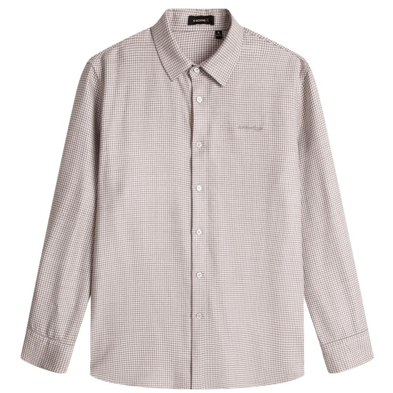 K-Boxing Men s Autumn/Winter Wool Blend Soft Long Sleeve Premium Shirt HAGT3170 M