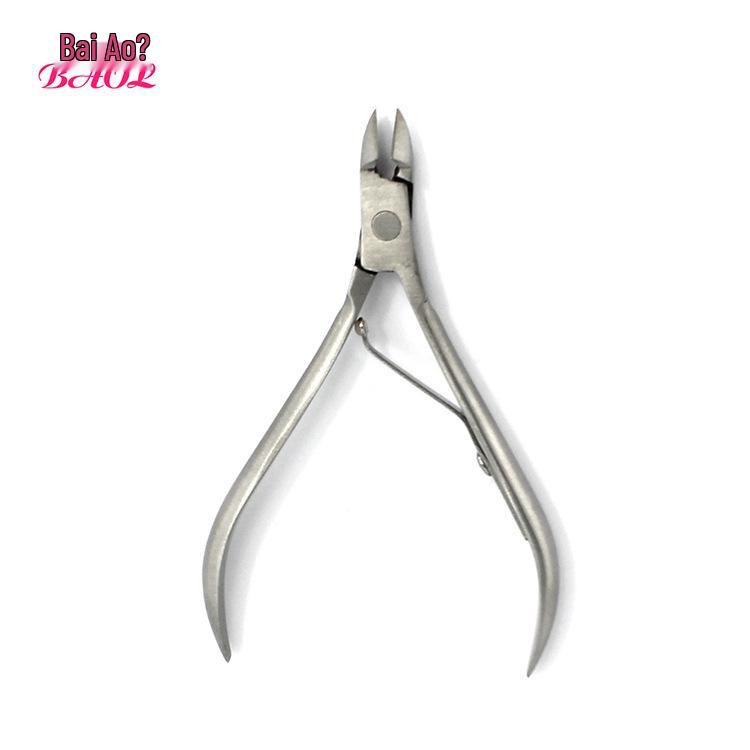 Stainless Steel Gold Eagle Beak Cuticle Nipper with Plastic Handle - Small Mouth