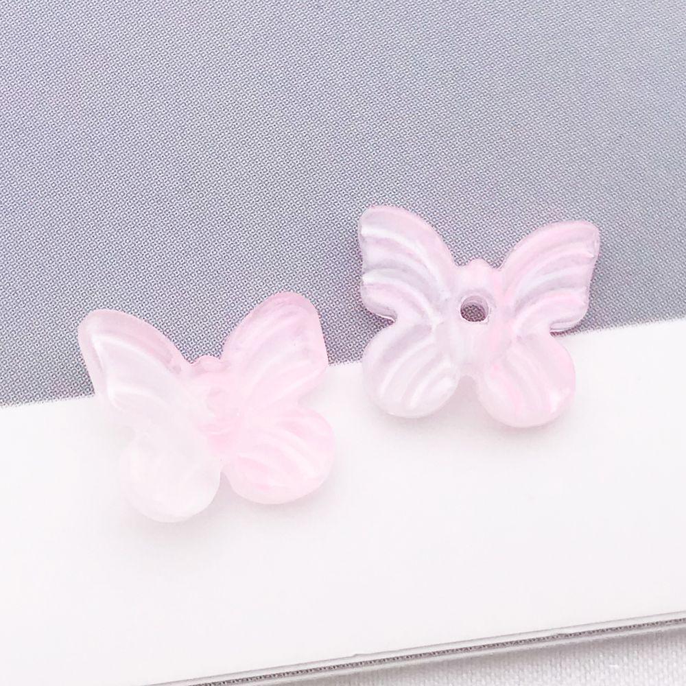 Set of 30 Colorful Transparent Glass Butterfly Charms for DIY Jewelry and Crafting