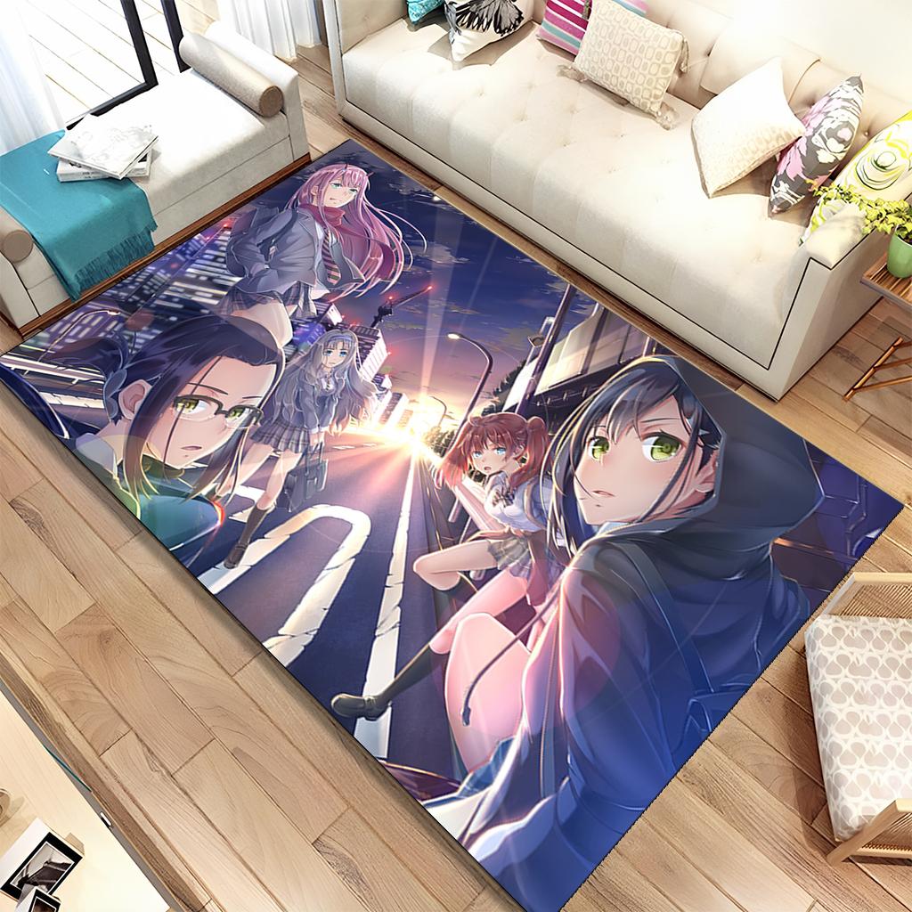 Sexy Girl Zero Two DARLING In FRANXX Area Rug,Carpet for Home Living Room Bedroom Sofa Doormat Decor,kid Non-slip Floor Mat Gift