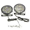 2pcs Car White LED Daytime Driving Light DRL 12V Waterproof Auto Fog Light Exterior Headlight for Truck Trailer RV Camper Lorry