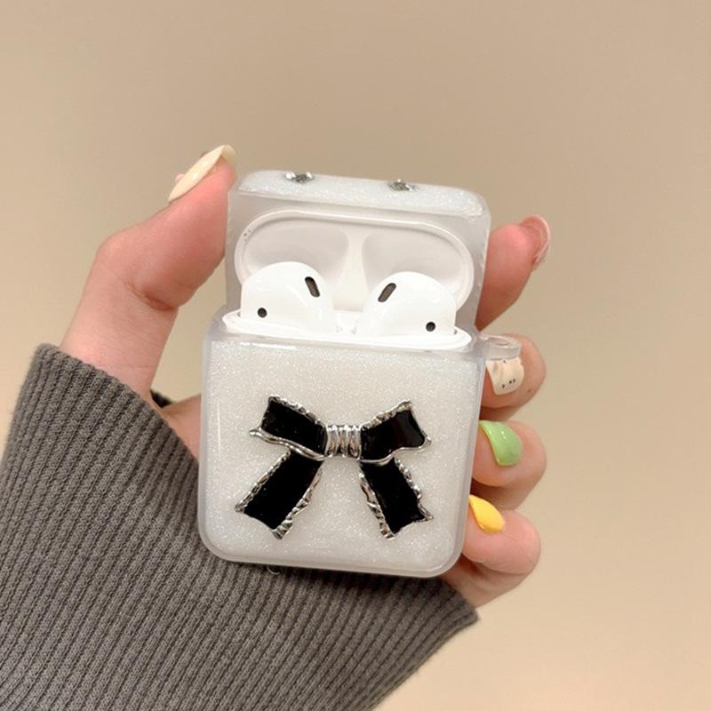 Epoxy Bow Rhinestone Airpods 3 /4 Generation For Airpodspro2 Apple Wireless Bluetooth Headset Cover