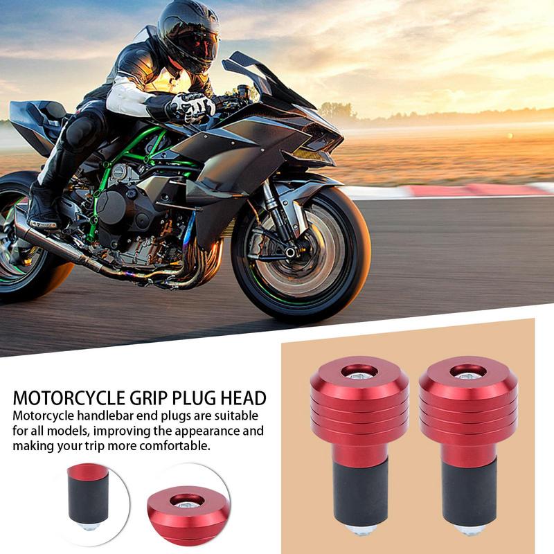 Motorcycle Bar End Plugs  Alloy Handlebar Grip End Caps Motorcycle Grip Ends Replacement Handle Bar Slider Caps Weight Plugs